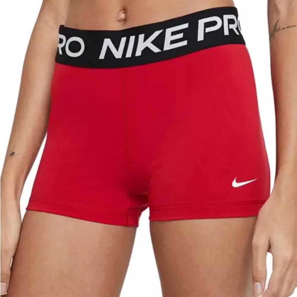 Nike - Gym Red - Women’s Nike Pro 3” Shorts